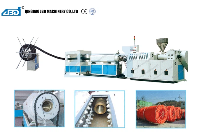 PE Carbon Spiral Reinforcing Pipe Extrusion Production Line